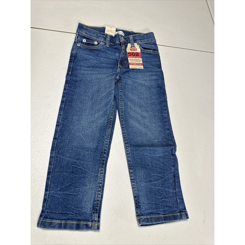 New Boy's Levi’s 502 Regular Taper Stretch Jeans - Size 4 Boys NWT 0179